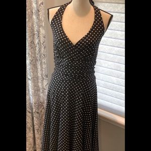 Black and white polka dotted sundress.